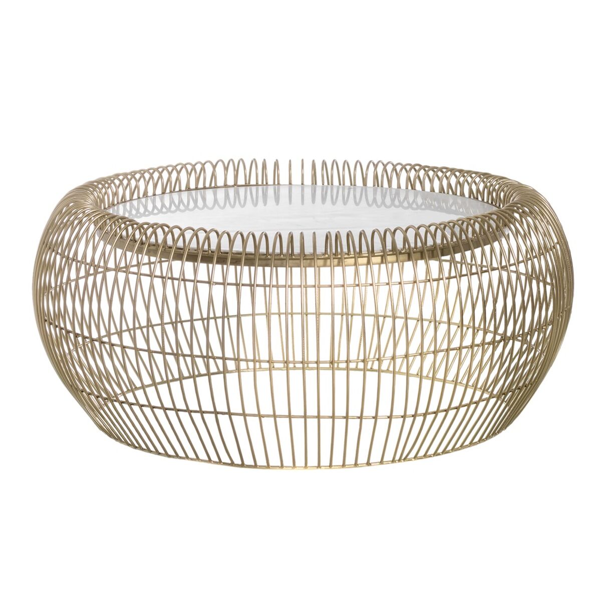 Soffbord Vit Gyllene 71 x 71 x 30 cm