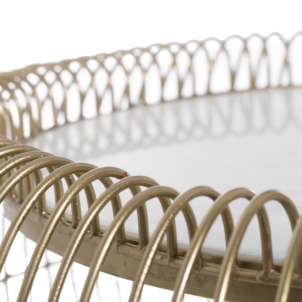 Soffbord Vit Gyllene 71 x 71 x 30 cm - 3