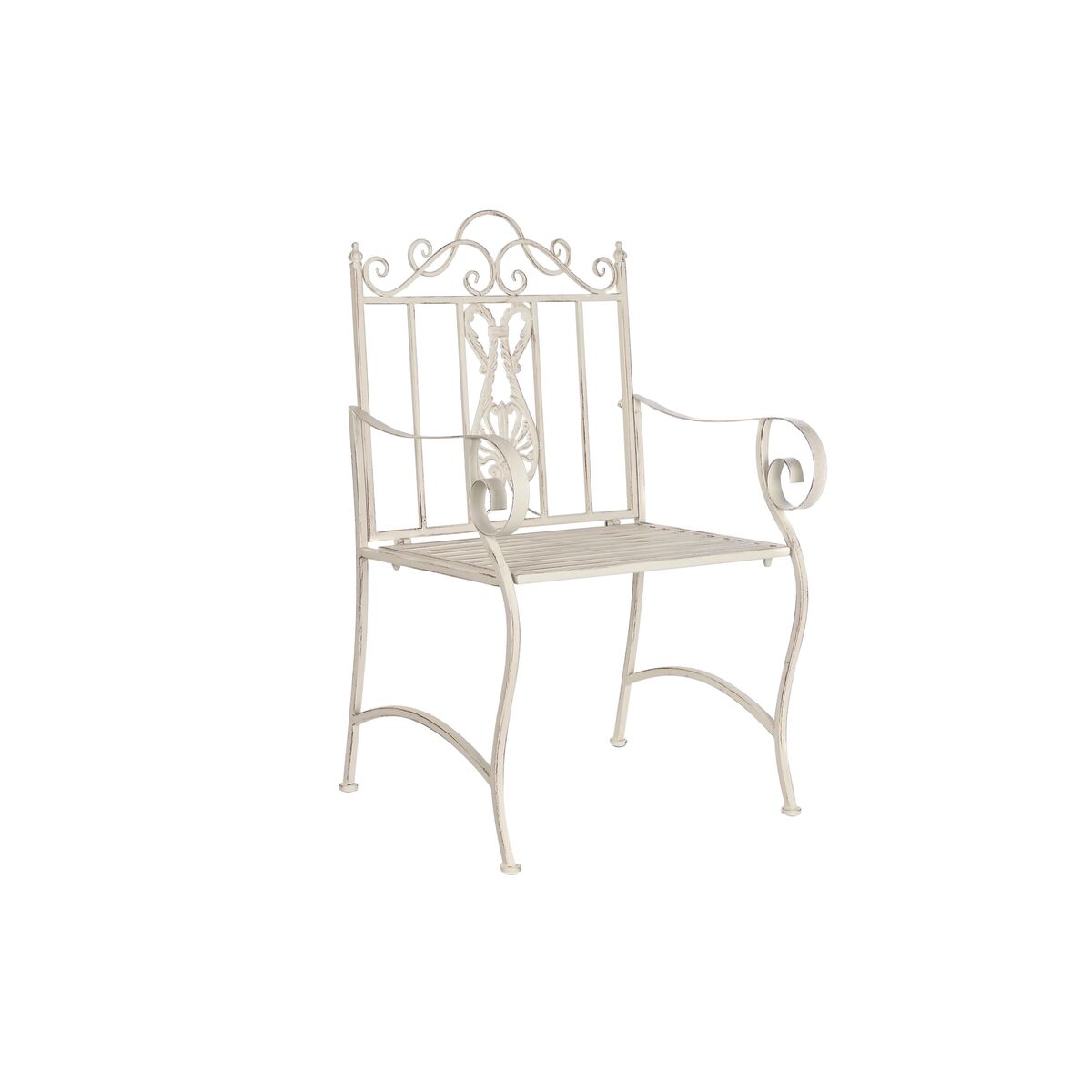 Kerti szék DKD Home Decor Vit Metall 63,5 x 52 x 98 cm