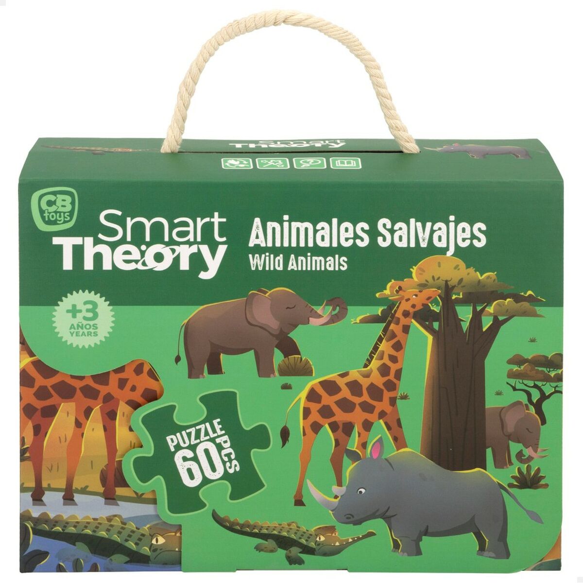 Barnpussel Colorbaby Wild Animals 60 Delar 60 x 44 cm (6 antal) - 7