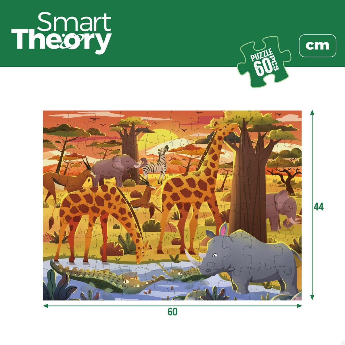 Barnpussel Colorbaby Wild Animals 60 Delar 60 x 44 cm (6 antal) - 13