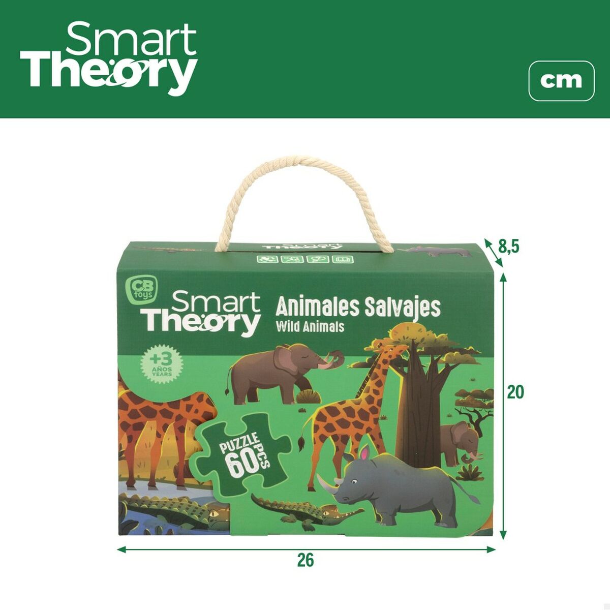 Barnpussel Colorbaby Wild Animals 60 Delar 60 x 44 cm (6 antal) - 14