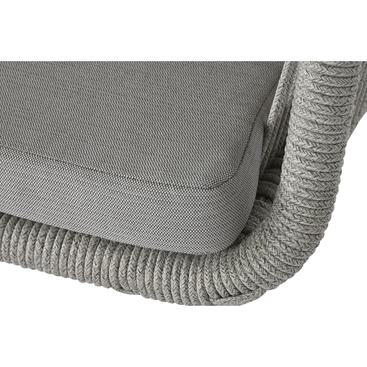 Trädgårdssoffa Home ESPRIT Vit Grå Aluminium syntetisk rattan 57 x 63 x 84 cm - 5