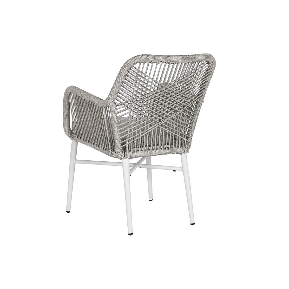 Trädgårdssoffa Home ESPRIT Vit Grå Aluminium syntetisk rattan 57 x 63 x 84 cm - 3