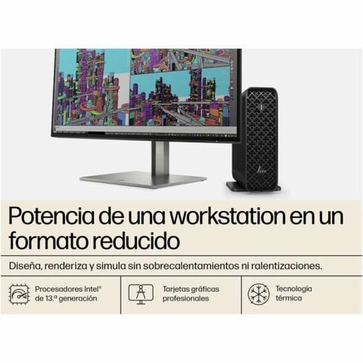 Bordsdator HP Z2 Mini G9 Intel Core i7-13700 16 GB RAM 512 GB SSD NVIDIA RTX A2000 - 3