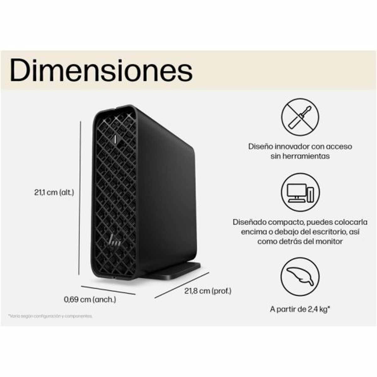 Bordsdator HP Z2 Mini G9 Intel Core i7-13700 16 GB RAM 512 GB SSD NVIDIA RTX A2000 - 4