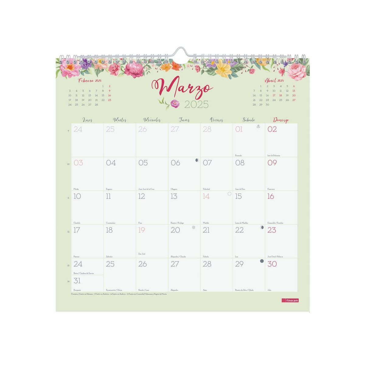 Väggkalender Finocam Multicolour Papper 2025 30 x 30 cm - 3