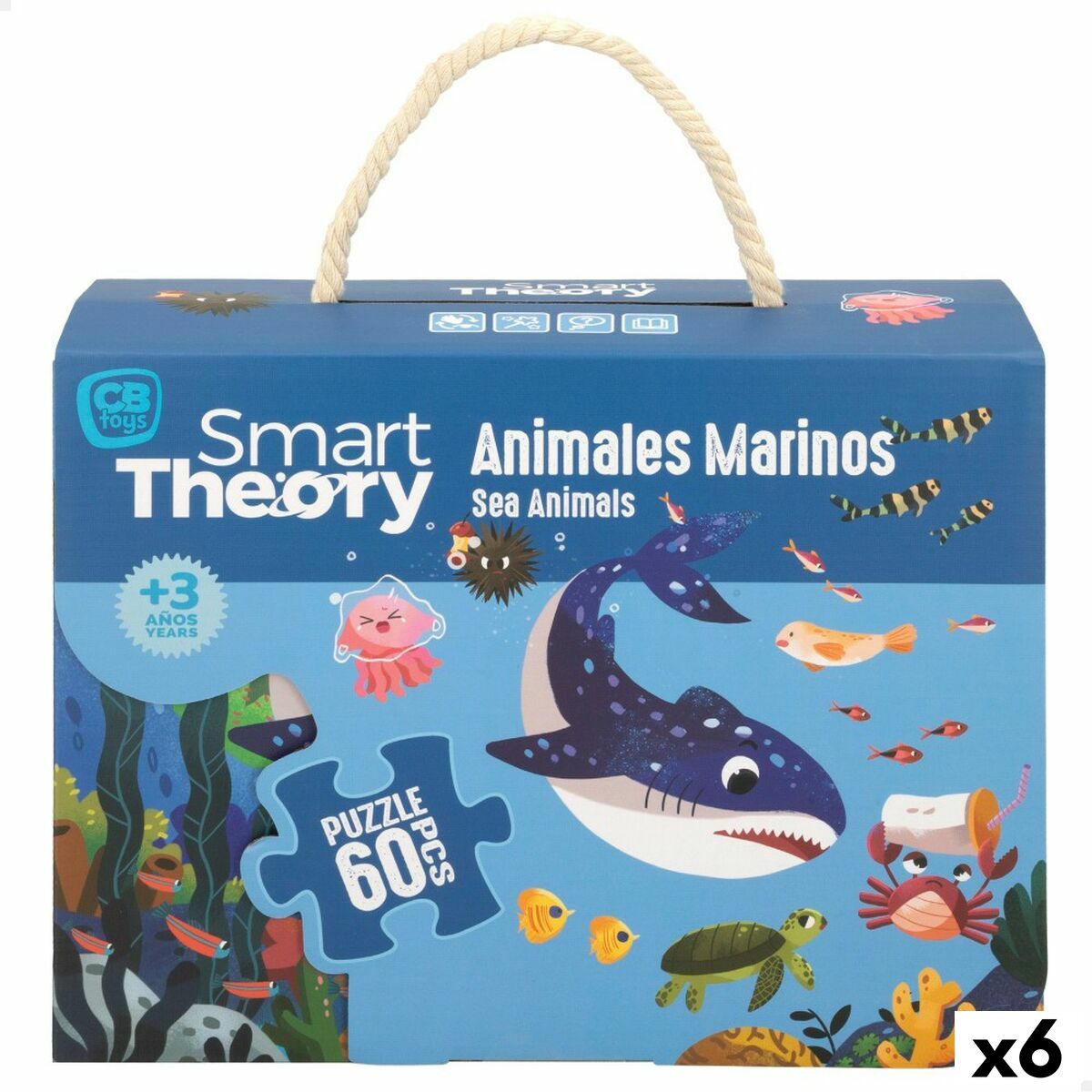 Barnpussel Colorbaby Sea Animals 60 Delar 60 x 44 cm (6 antal) - 8