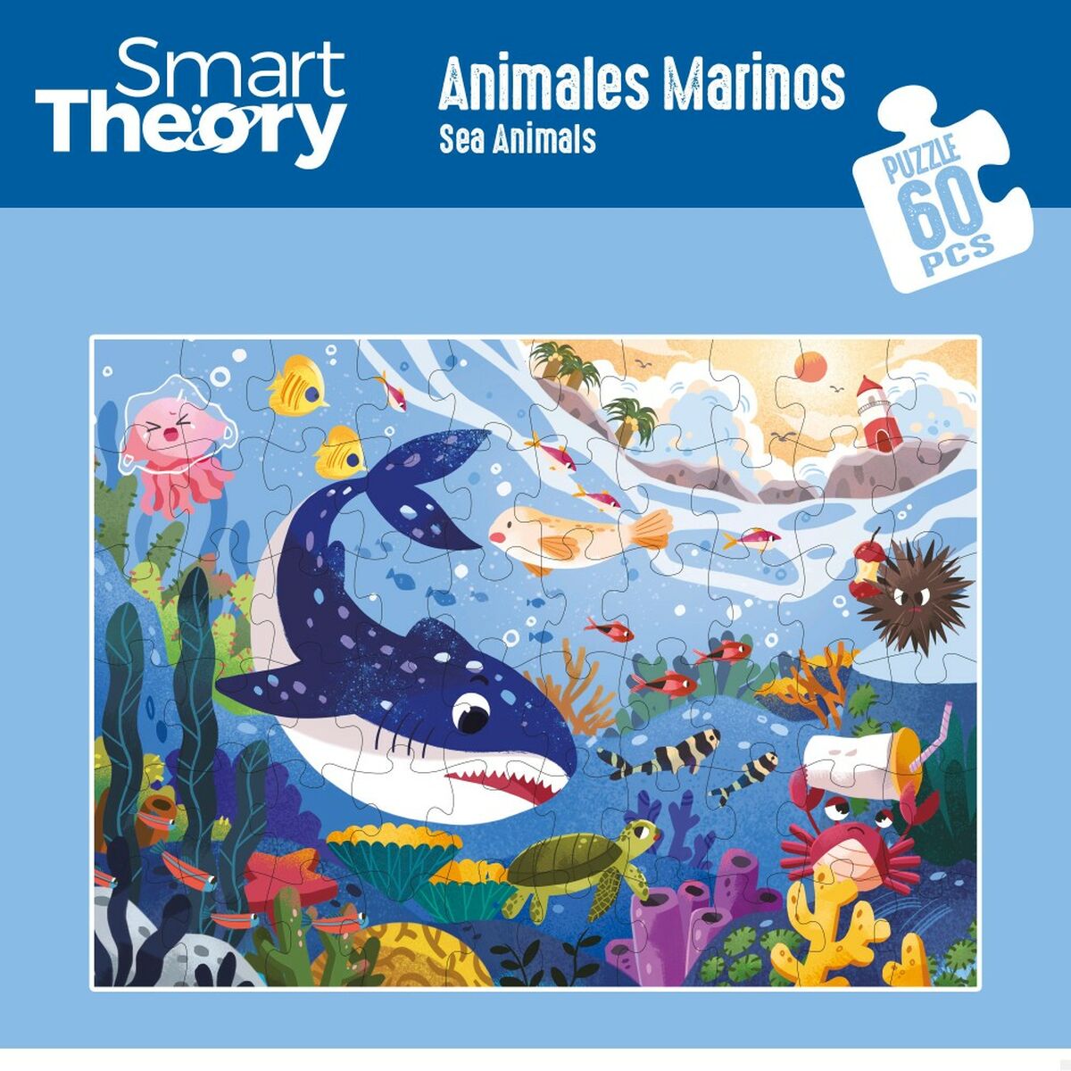 Barnpussel Colorbaby Sea Animals 60 Delar 60 x 44 cm (6 antal) - 6