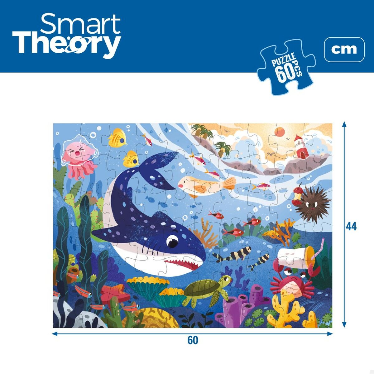 Barnpussel Colorbaby Sea Animals 60 Delar 60 x 44 cm (6 antal) - 3