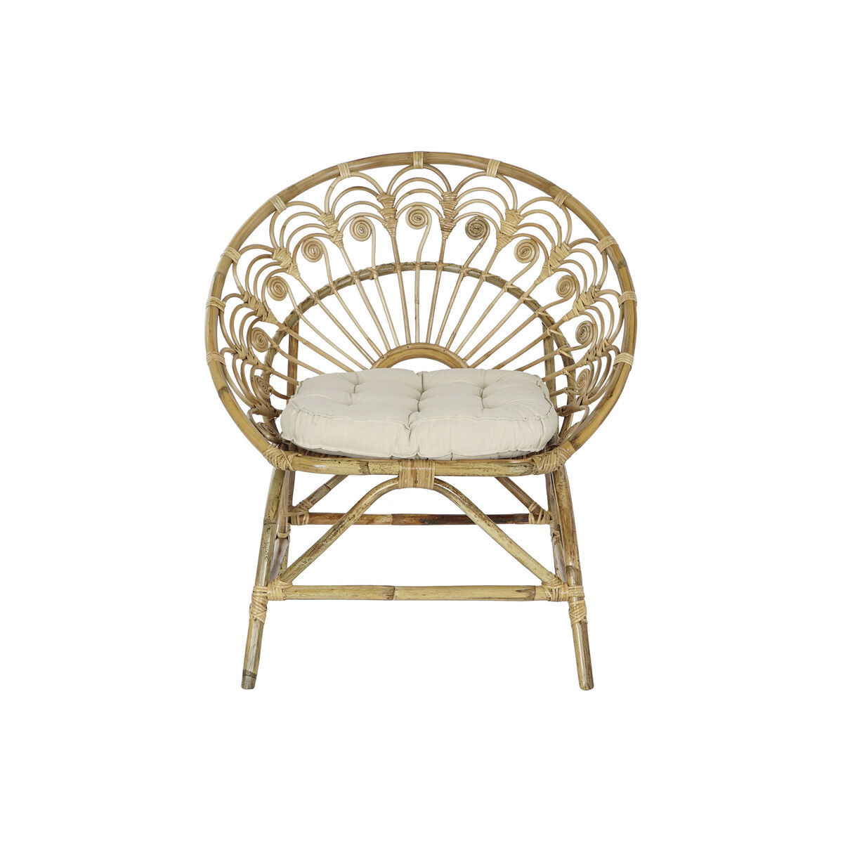 Trädgårdssoffa DKD Home Decor Vit Brun 75 x 50 x 90 cm 80 x 66 x 89 cm 84 x 70 x 90 cm - 5
