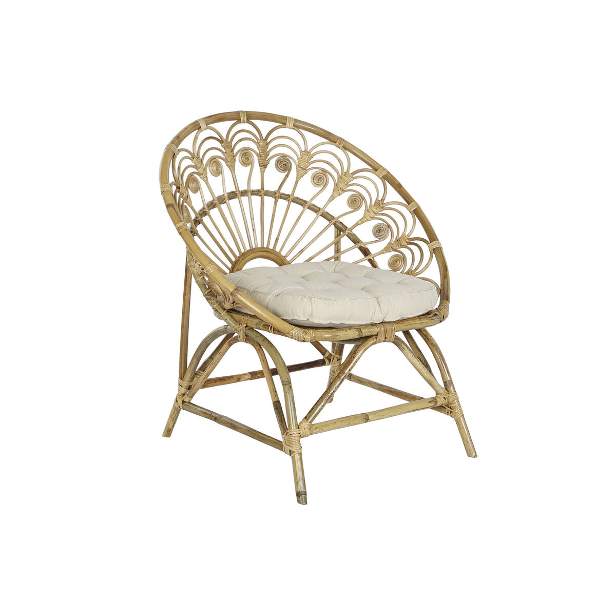Trädgårdssoffa DKD Home Decor Vit Brun 75 x 50 x 90 cm 80 x 66 x 89 cm 84 x 70 x 90 cm
