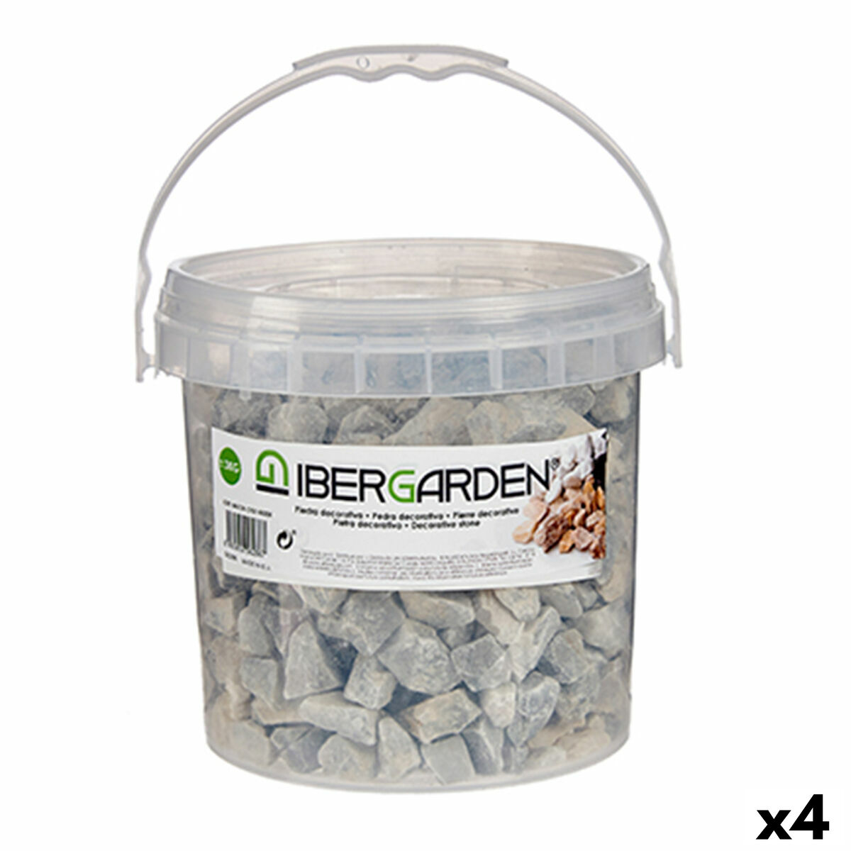 Dekorativa stenar Ibergarden Ljusgrå 3 Kg (4 antal)