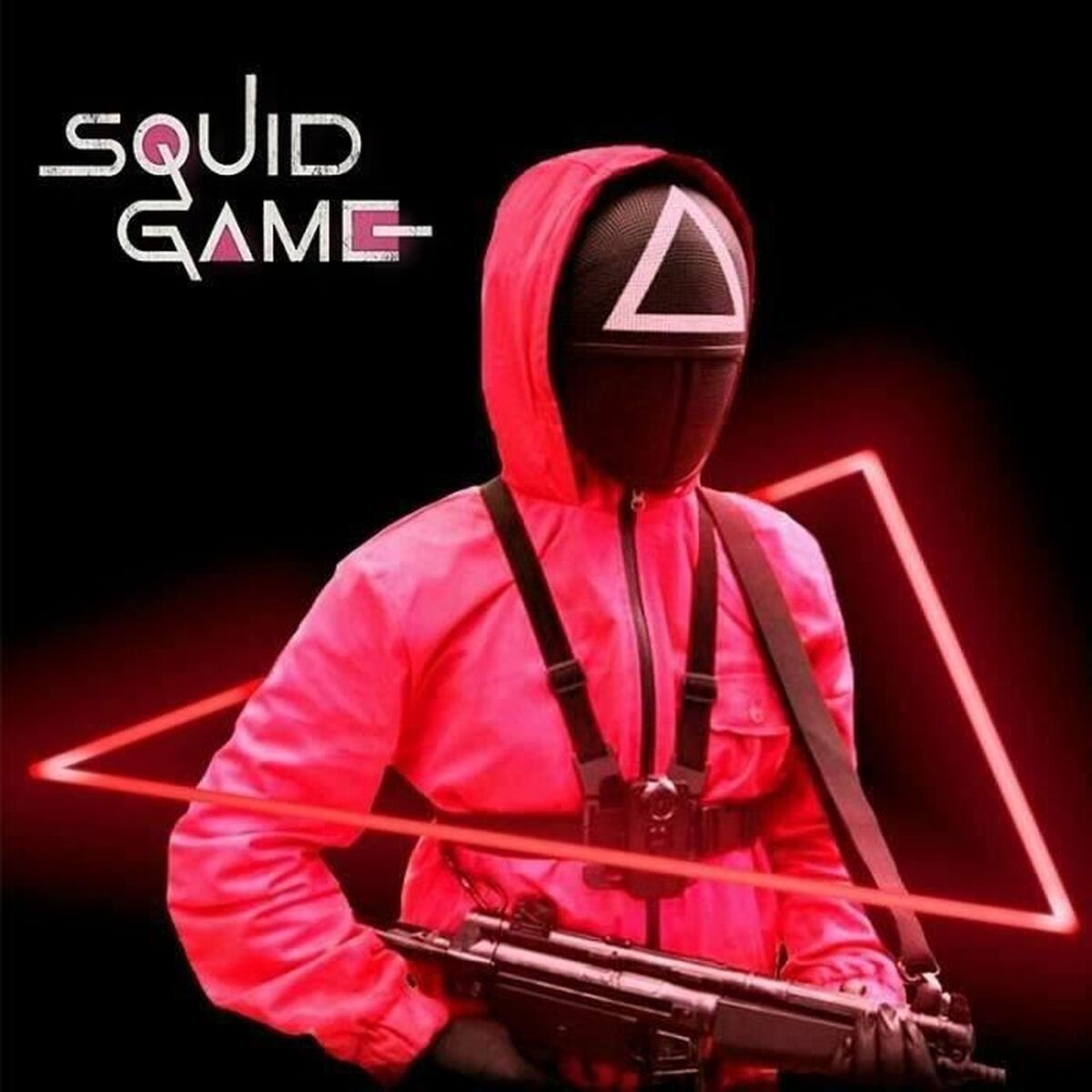 Mask Squid Game Triangle Soldier Maskeraddräktsaccessoarer - 3