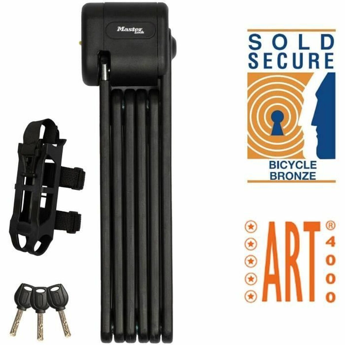 Hänglås med nyckel Master Lock 28 x 9 x 13 cm Stål - 3