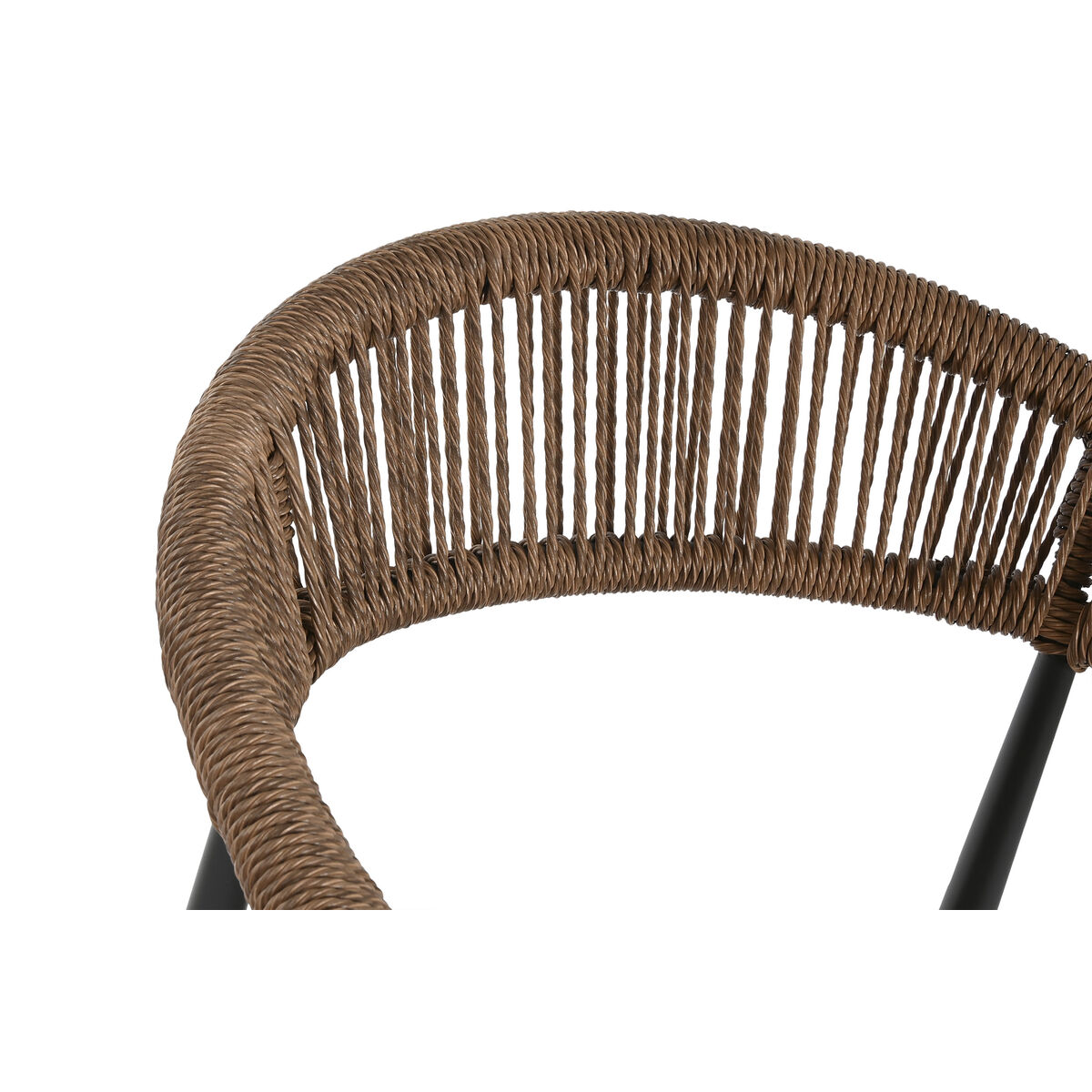 Stol Home ESPRIT Brun Svart Aluminium Rattan 56 x 60 x 78 cm - 3
