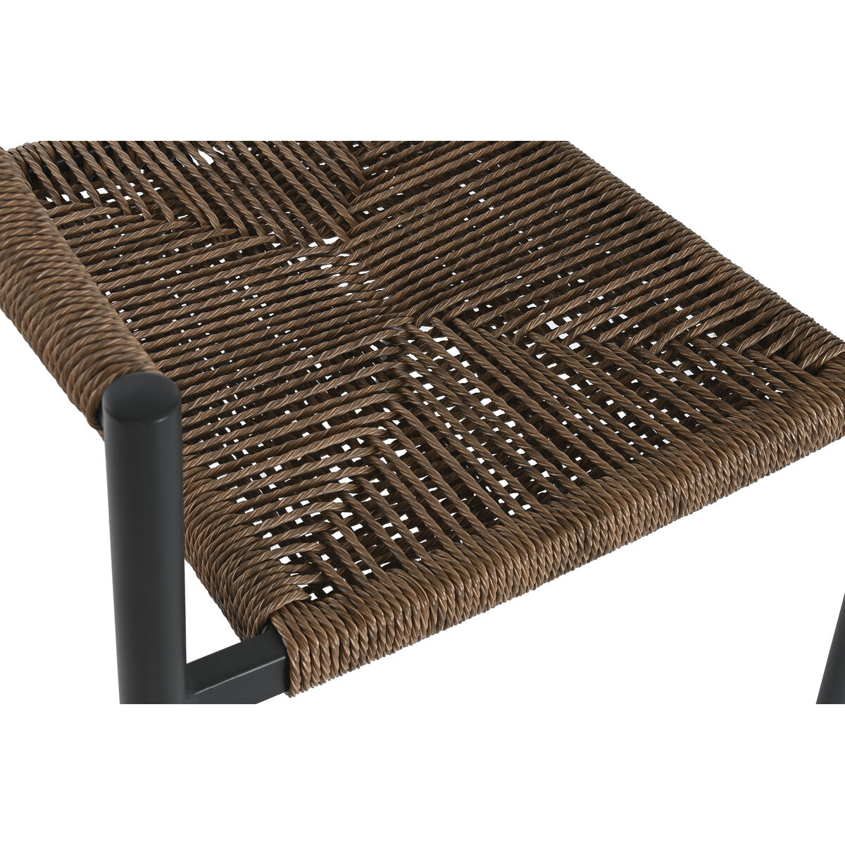 Stol Home ESPRIT Brun Svart Aluminium Rattan 56 x 60 x 78 cm - 2