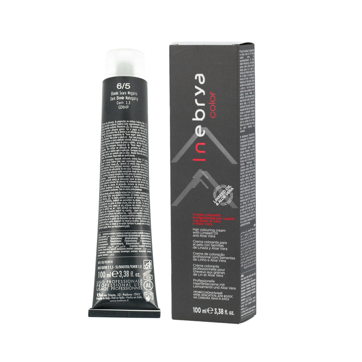 Permanent färg Inebrya Nº 6/5 Dark Blonde Mahogany 100 ml