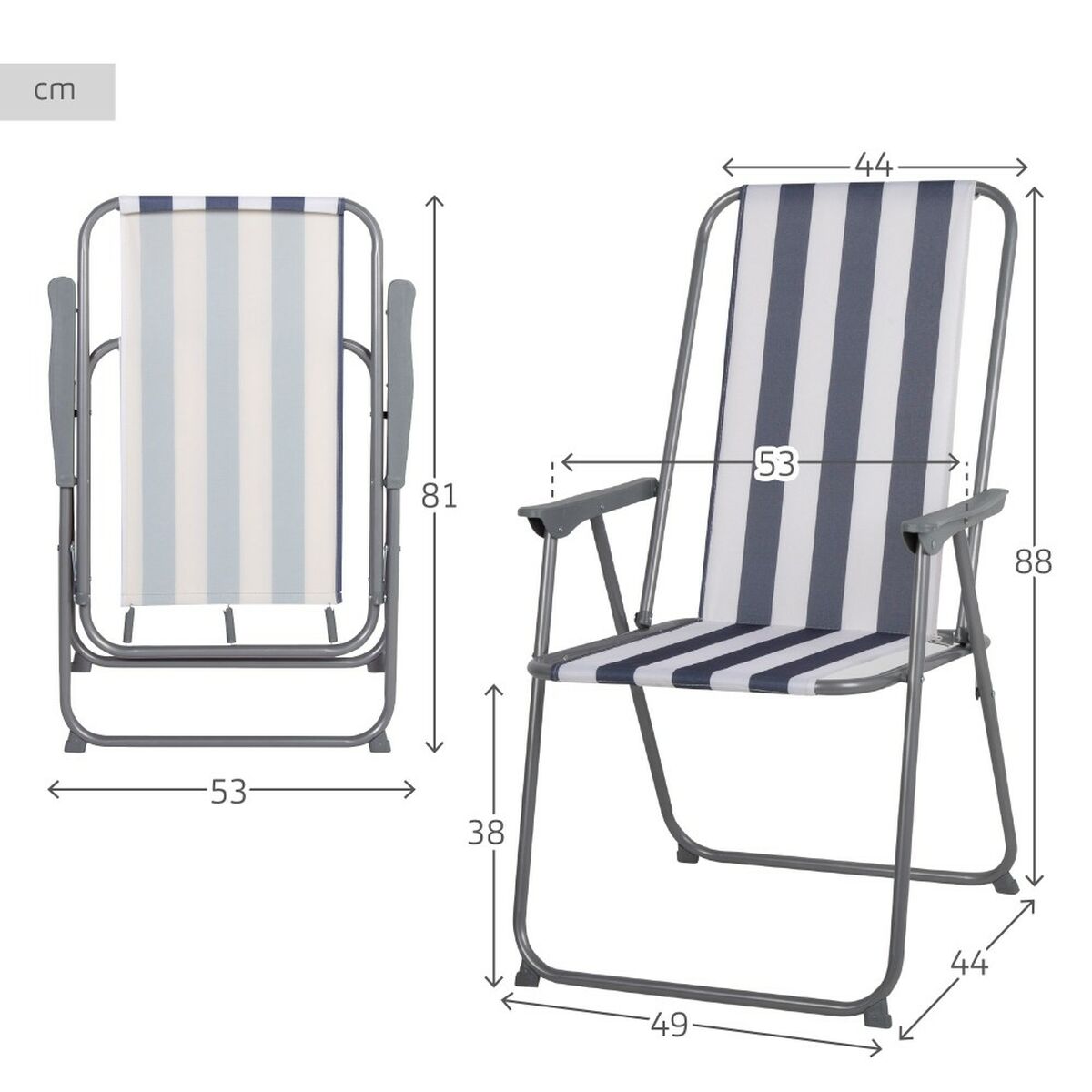Strandstol Aktive 45 x 90 x 45 cm - 5