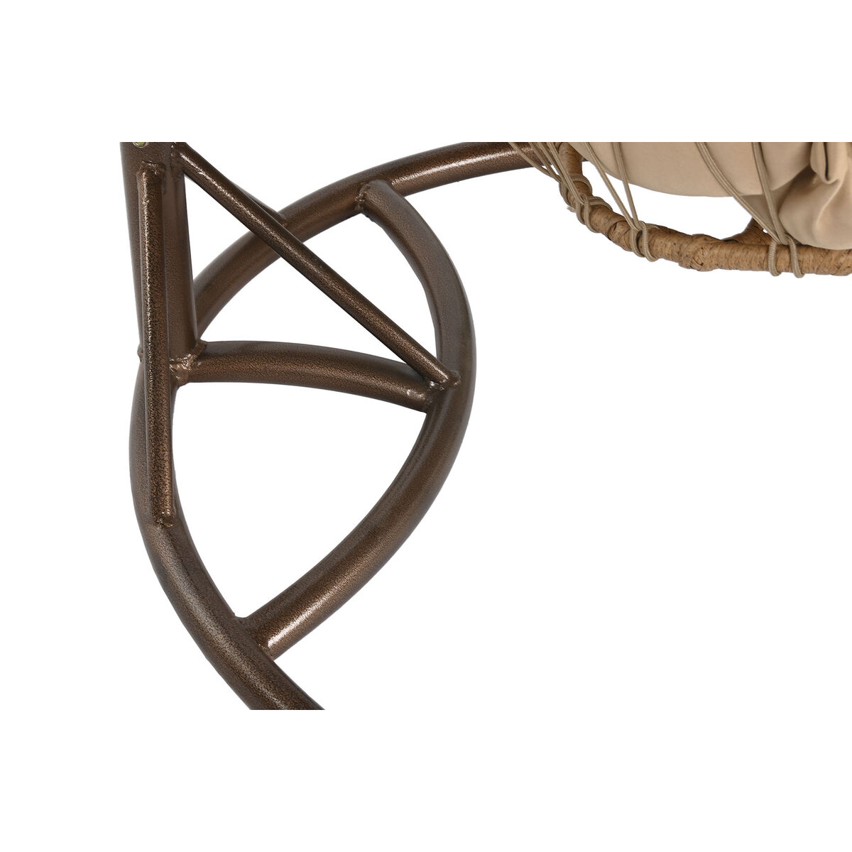 Hängande trädgårdsfåtölj Home ESPRIT Mörkbrun Ljusbrun Aluminium syntetisk rattan 130 x 61 x 117 cm - 6