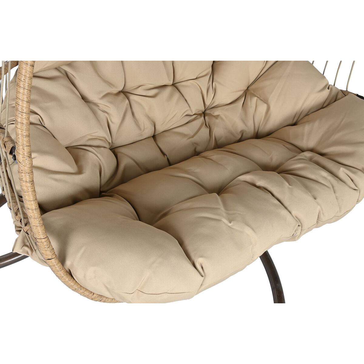 Hängande trädgårdsfåtölj Home ESPRIT Mörkbrun Ljusbrun Aluminium syntetisk rattan 130 x 61 x 117 cm - 2