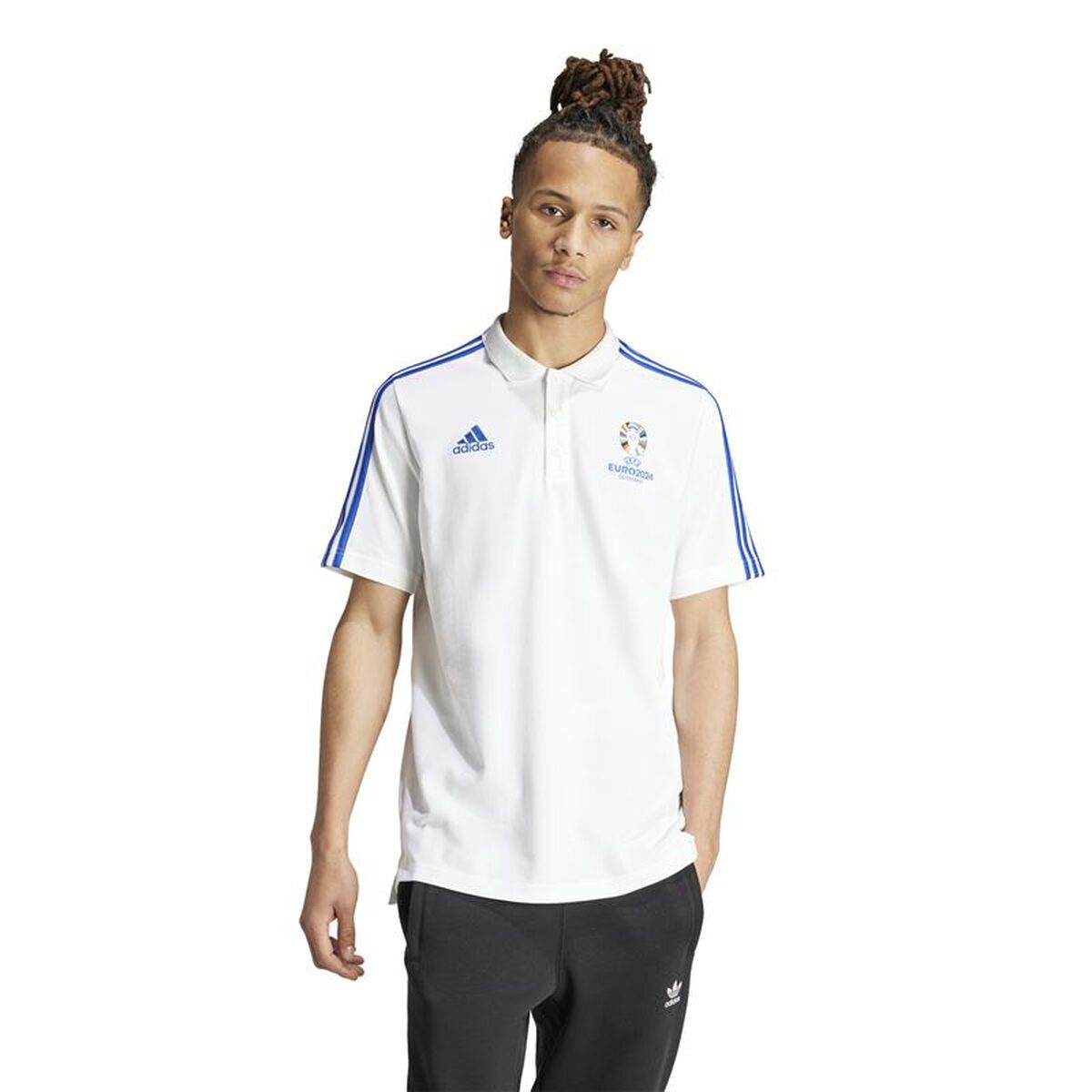 Polotröja kortärmad Herr Adidas Emblem Euro 2024 (S) - 2