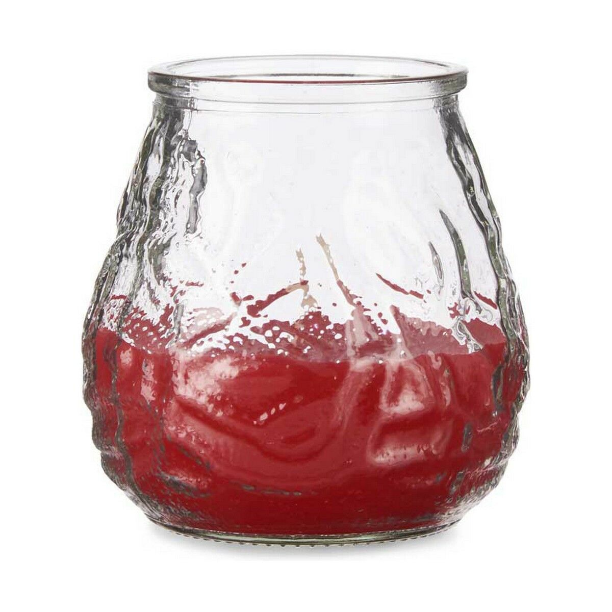 Ljus Ibergarden Röd Transparent Glas Paraffin Citronella Pelargon 9 x 9,5 x 9 cm (6 antal) - 4