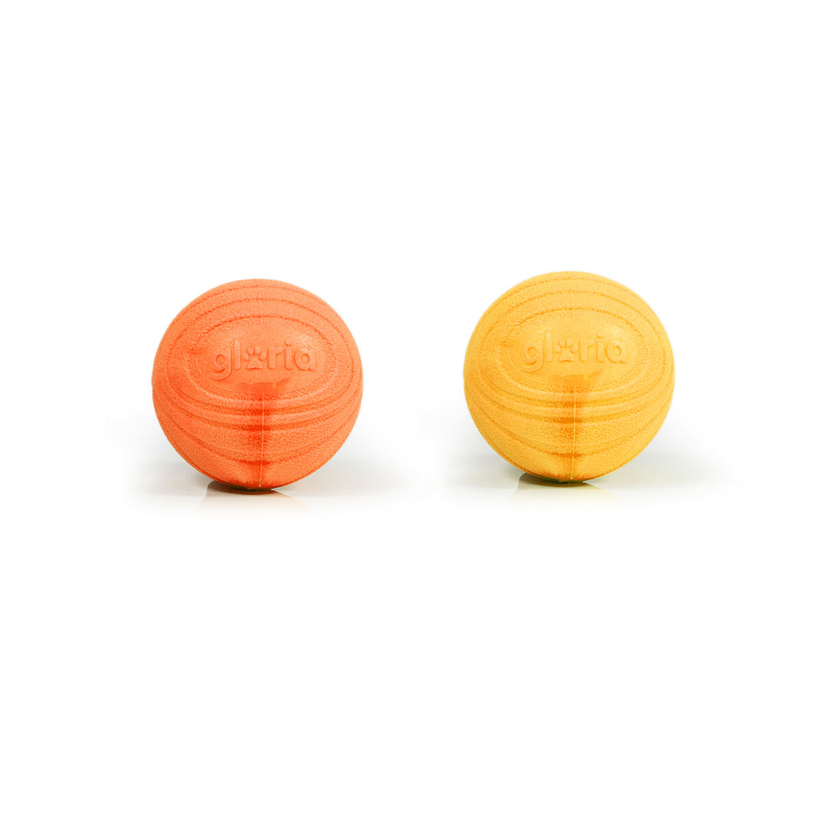 Boll till husdjur Gloria PLAY AND RUN Gul Skum TPR M 6,35 cm 2 antal - 2