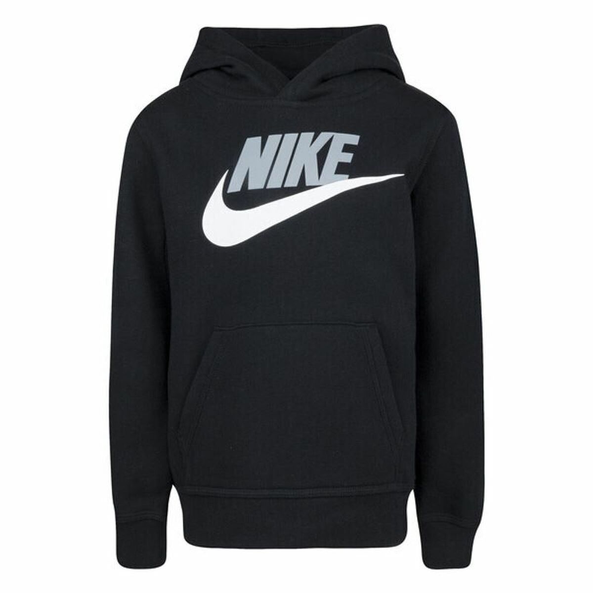 Tröja med huva Unisex Nike Club Hbr Svart