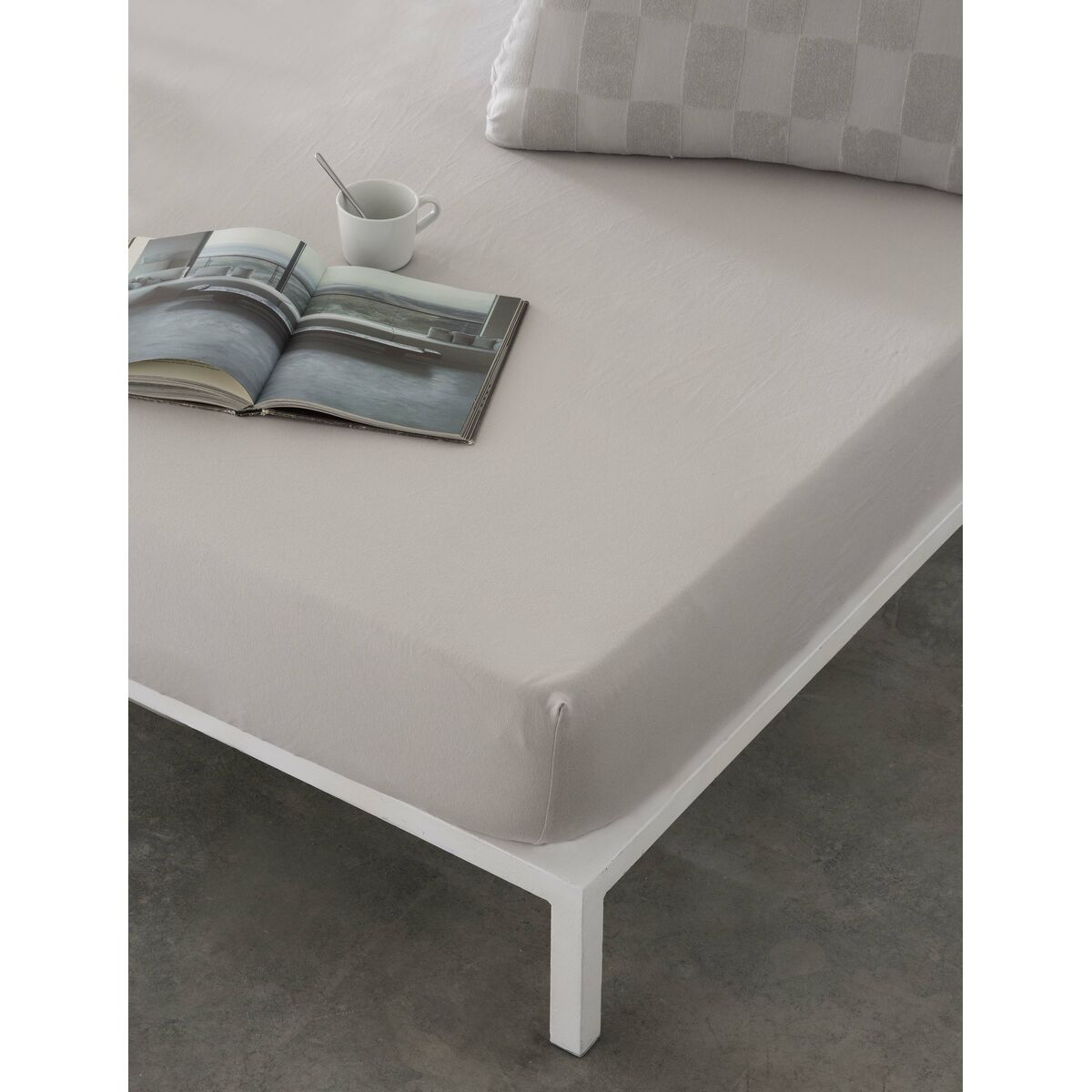 Inpassat underlakan Naturals ELBA Ljusgrå 105 x 190/200 cm (Säng 105) - 4