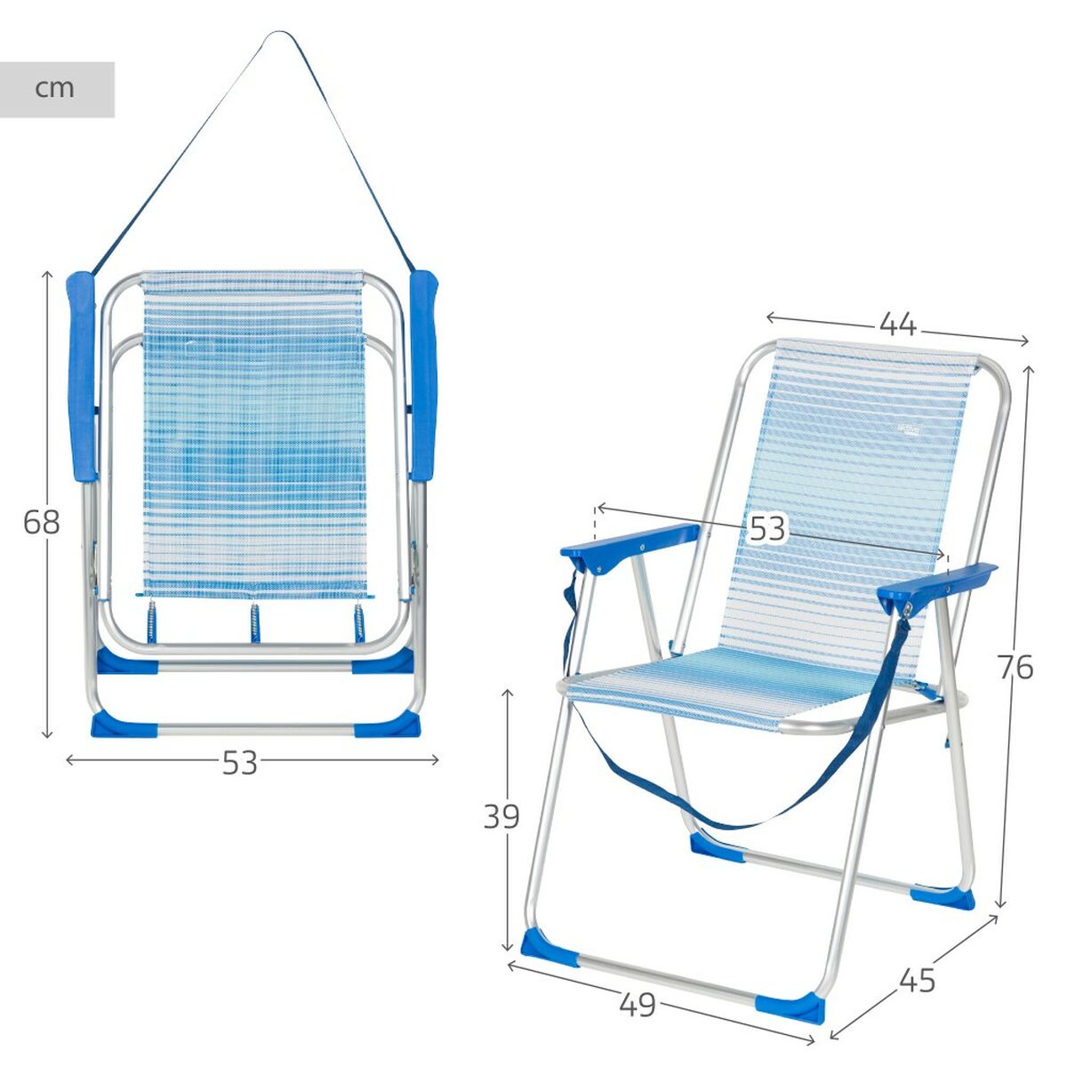 Strandstol Aktive 44 x 76 x 45 cm - 12