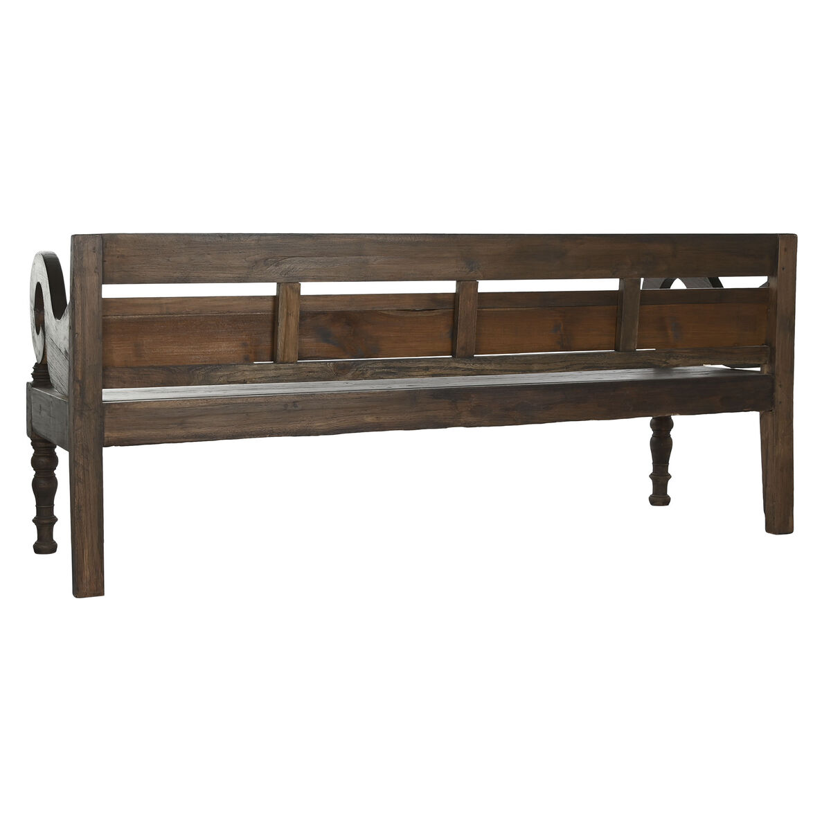 Bänk Home ESPRIT Mörkbrun teakträ 196 x 68 x 82 cm - 2