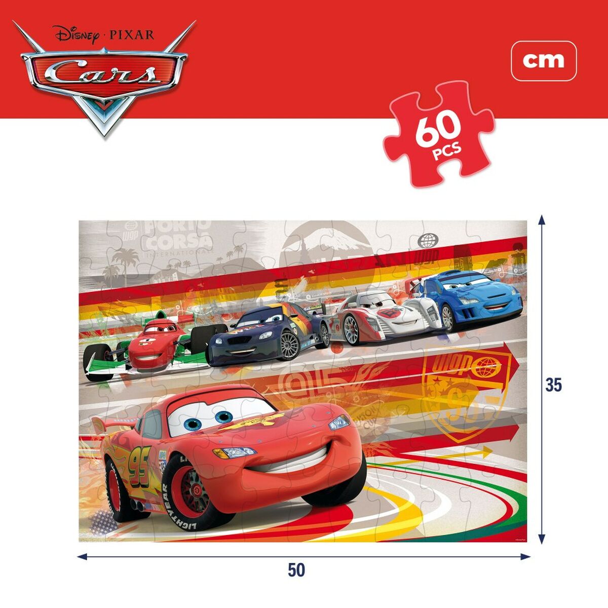 Barnpussel Cars Dubbelsidig 60 Delar 50 x 35 cm (12 antal) - 3
