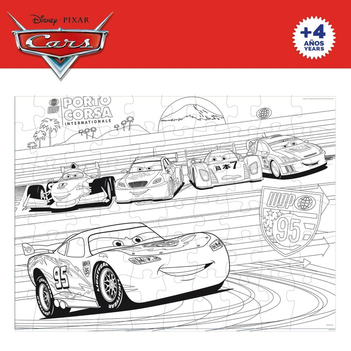 Barnpussel Cars Dubbelsidig 60 Delar 50 x 35 cm (12 antal) - 4
