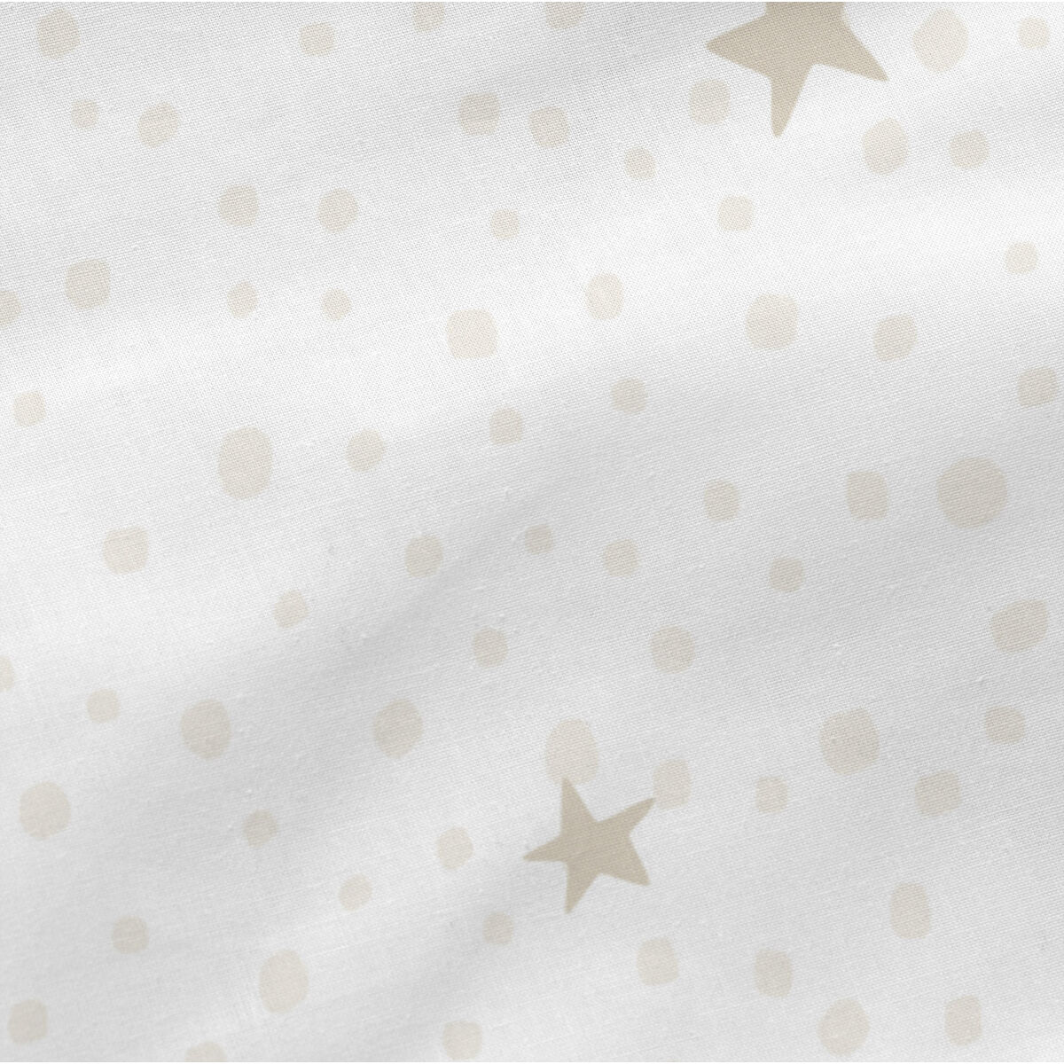 Underlakan HappyFriday BASIC KIDS Vit Beige 60 x 120 x 14 cm Stjärnor - 5
