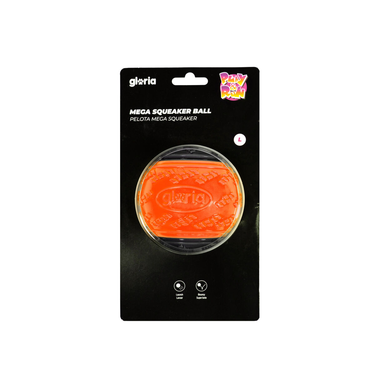 Boll till husdjur Gloria PLAY AND RUN Orange TPR L 8,89 cm