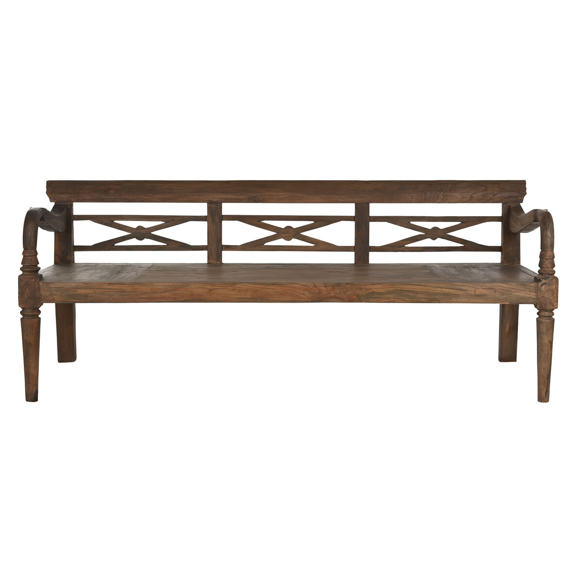 Bänk Home ESPRIT Mörkbrun teakträ 190 x 70 x 75 cm - 6