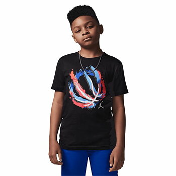 Barn T-shirt med kortärm Jordan Jdb Bball Fire Ss Svart