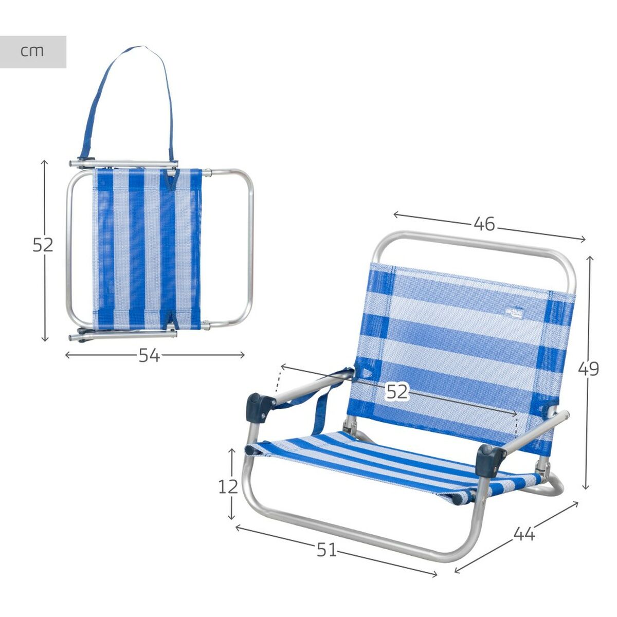 Strandstol Aktive 46 x 49 x 44 cm - 12