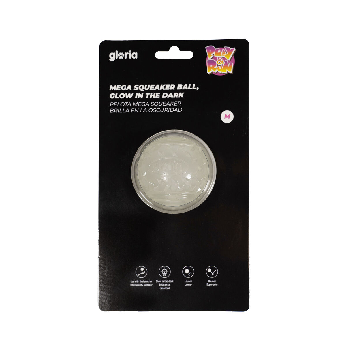 Boll till husdjur Gloria PLAY AND RUN Gul TPR 6,35 cm