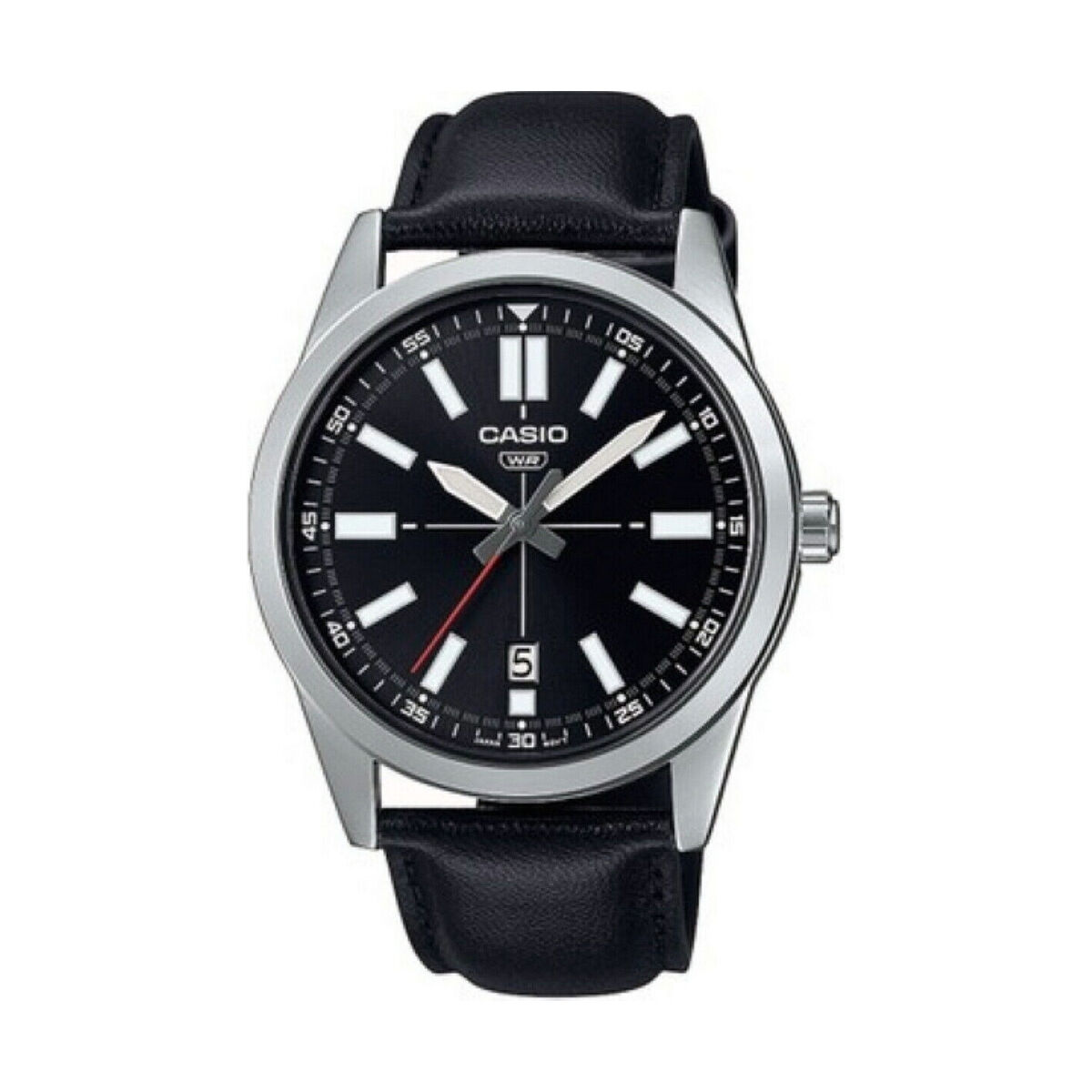 Herrklocka Casio CASUAL DATE - LEATHER, BLACK (Ø 41 mm)