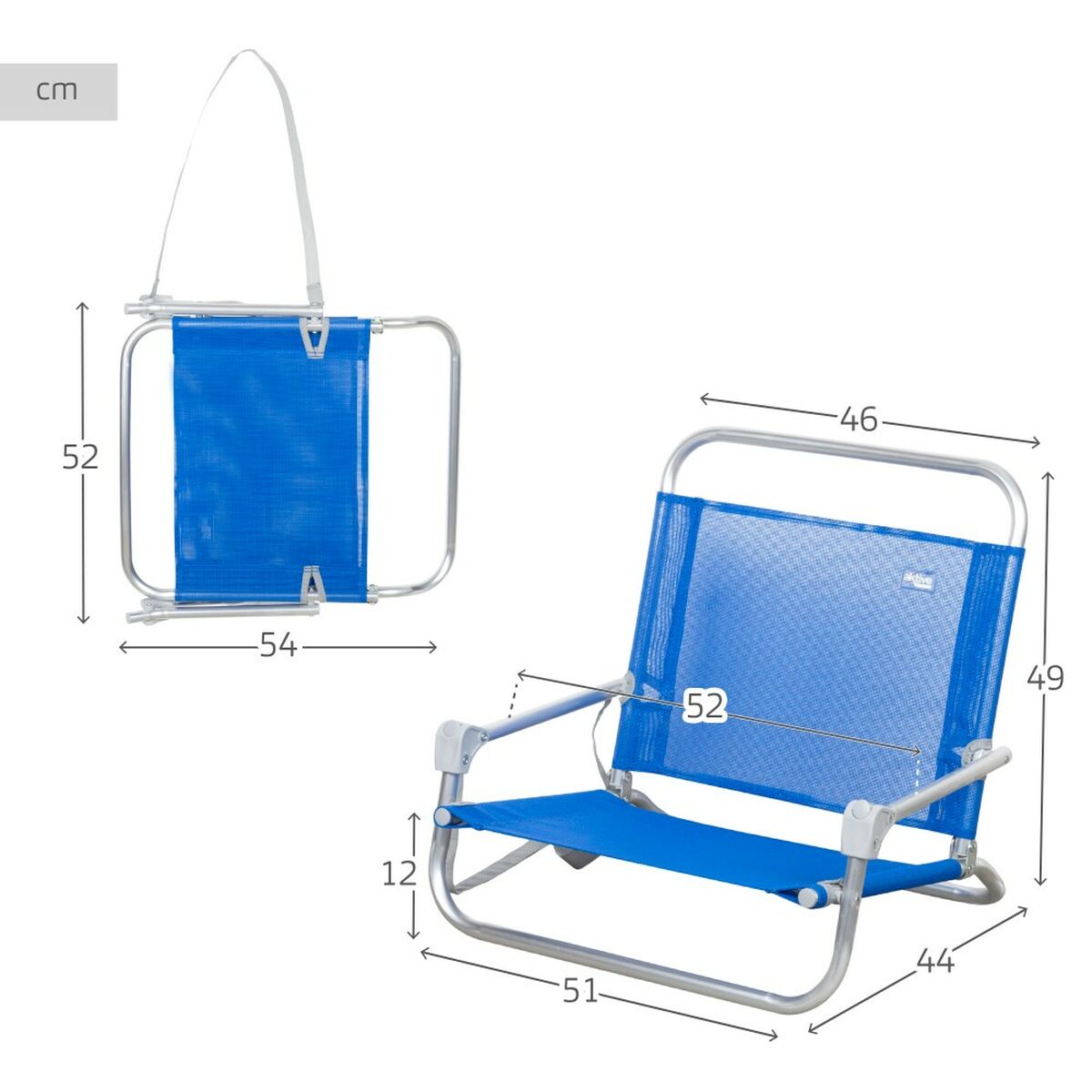 Strandstol Aktive 46 x 49 x 44 cm - 12