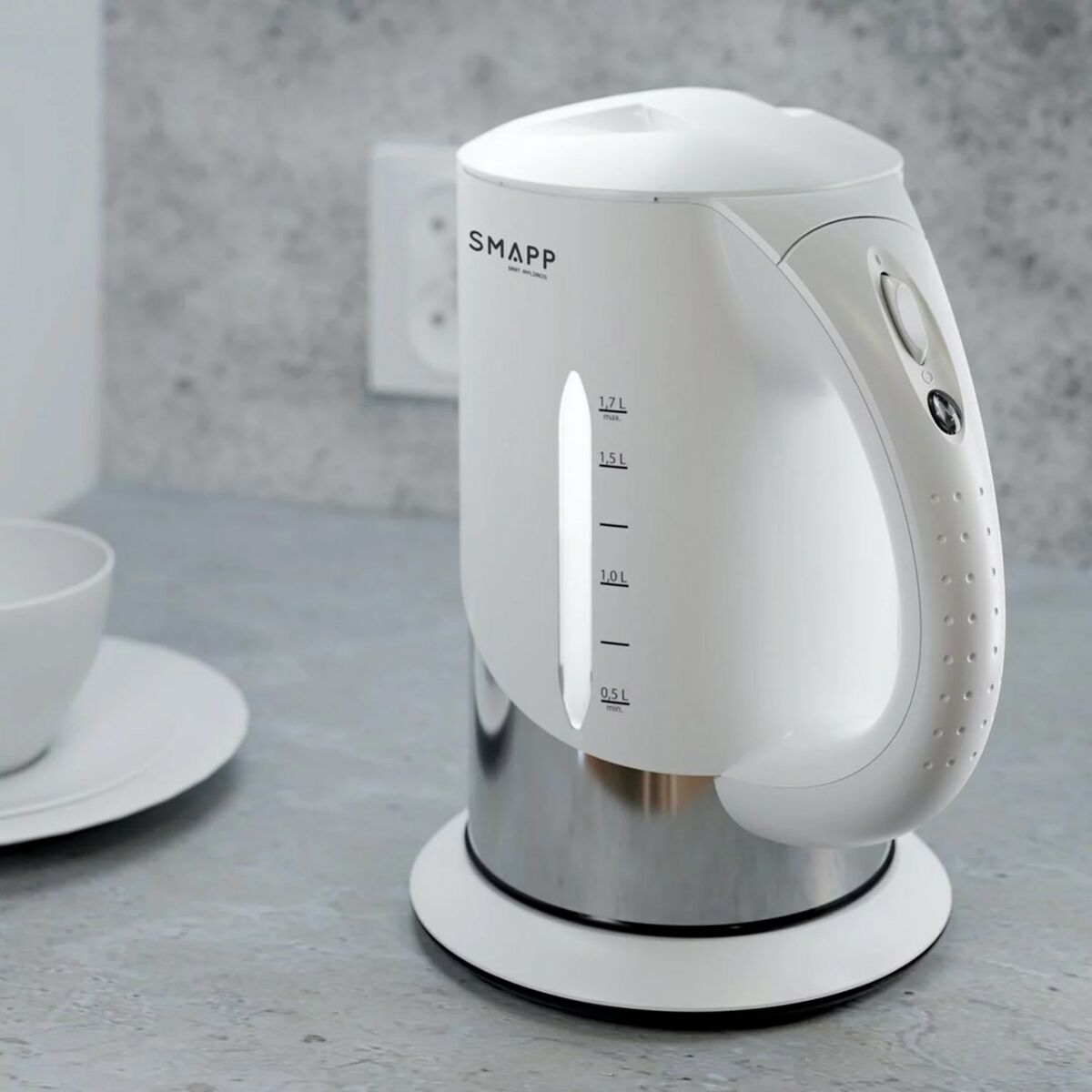 Vattenkokare SMAPP 442.1 Vit Silvrig Rostfritt stål 2200 W 1,7 L - 6
