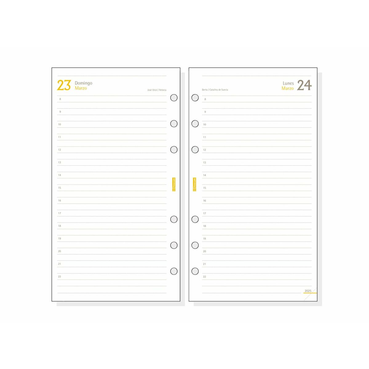Påfyllning av agenda Finocam CLASSIC C998 609 2025 9,4 x 17,1 cm - 3