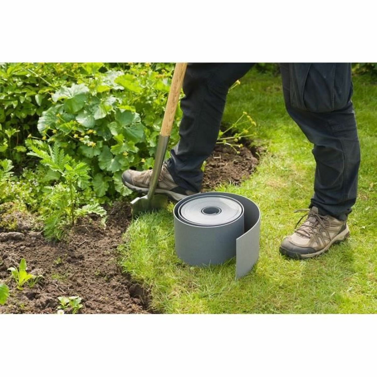Trädgårdsstaket Nature Grå Polyetylen 7,5 cm x 10 m - 9