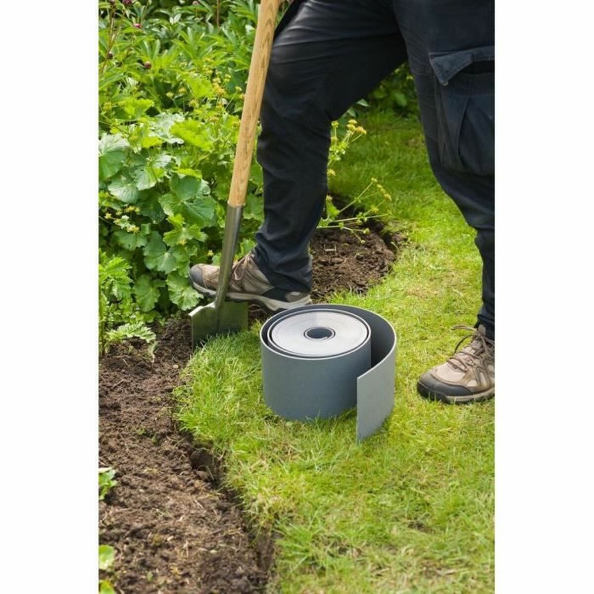 Trädgårdsstaket Nature Grå Polyetylen 7,5 cm x 10 m - 10