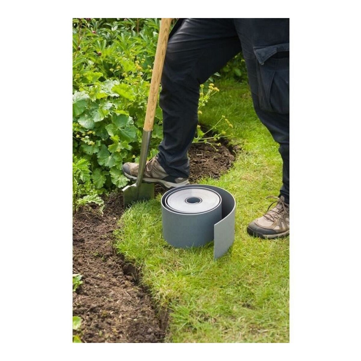 Trädgårdsstaket Nature Grå Polyetylen 7,5 cm x 10 m - 14