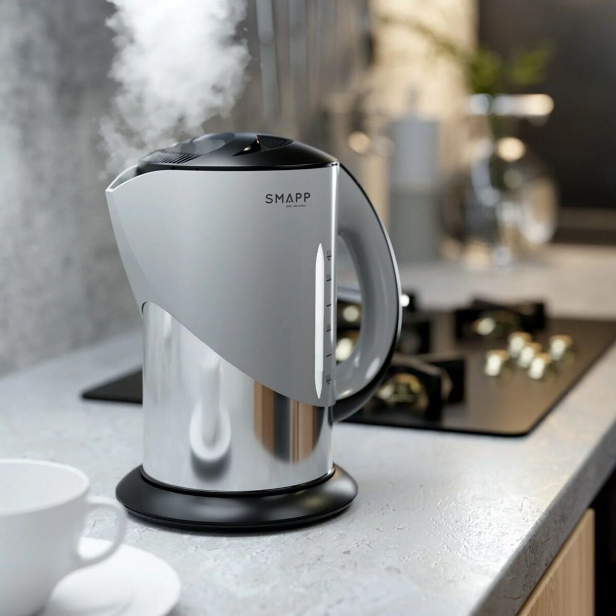 Vattenkokare SMAPP 442.3 Svart Grafit Silvrig Rostfritt stål 2200 W 1,7 L - 5
