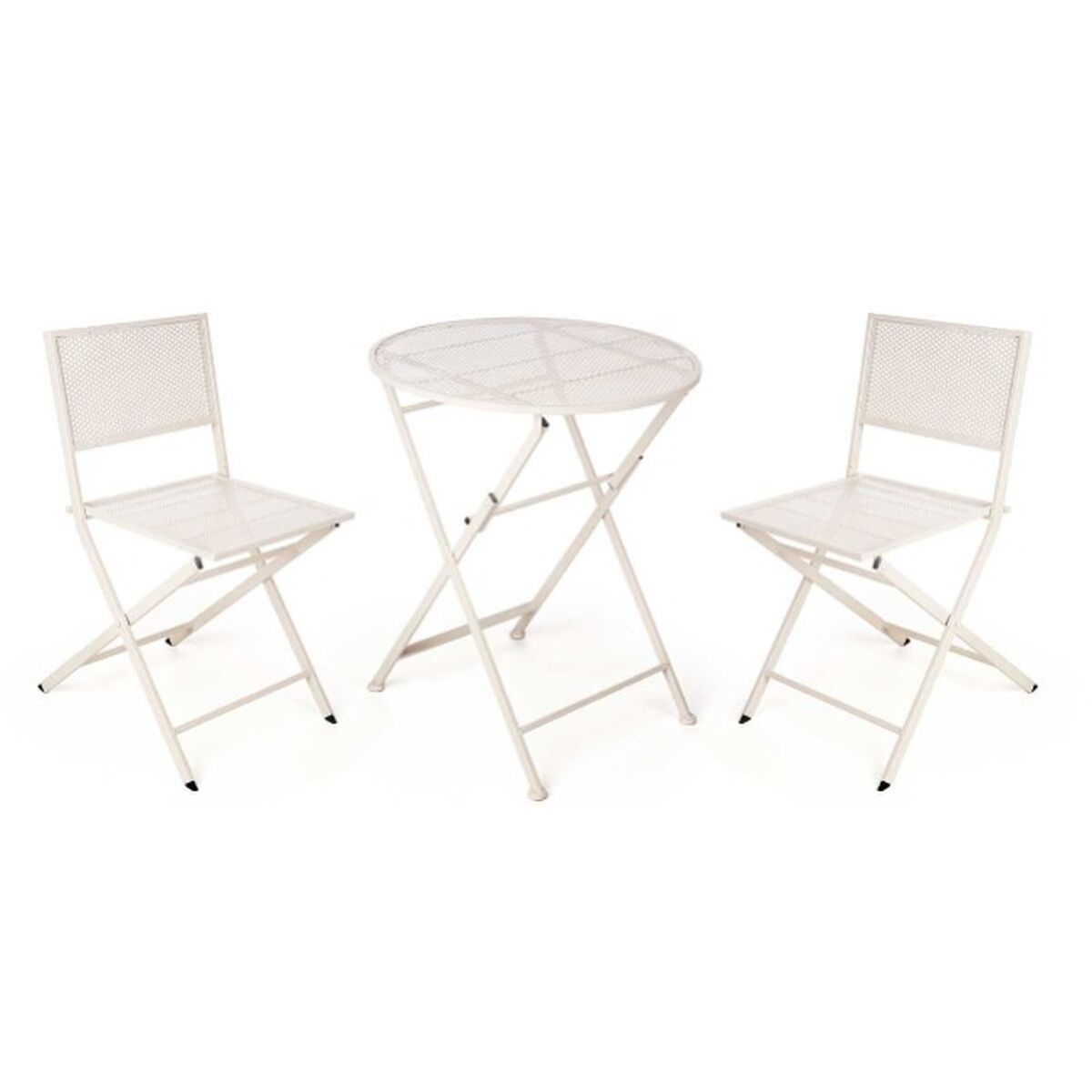 Bordsgrupp med 2 stolar Ibergarden Vit 96 x 60 x 22,5 cm