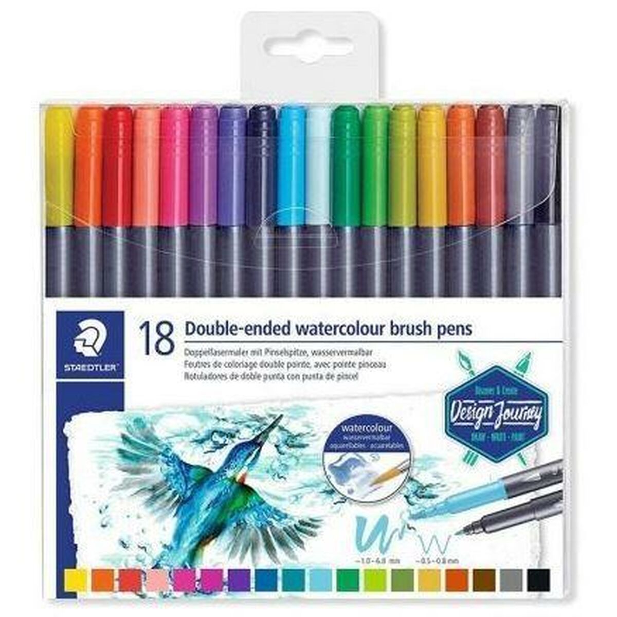 Tuschpennor Staedtler Design Journey Dubbel ände (6 Delar) (6 antal) - 4